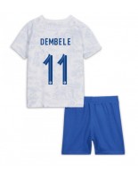 Francie Ousmane Dembele #11 Venkovní dres pro děti MS 2022 Krátký Rukáv (+ trenýrky)